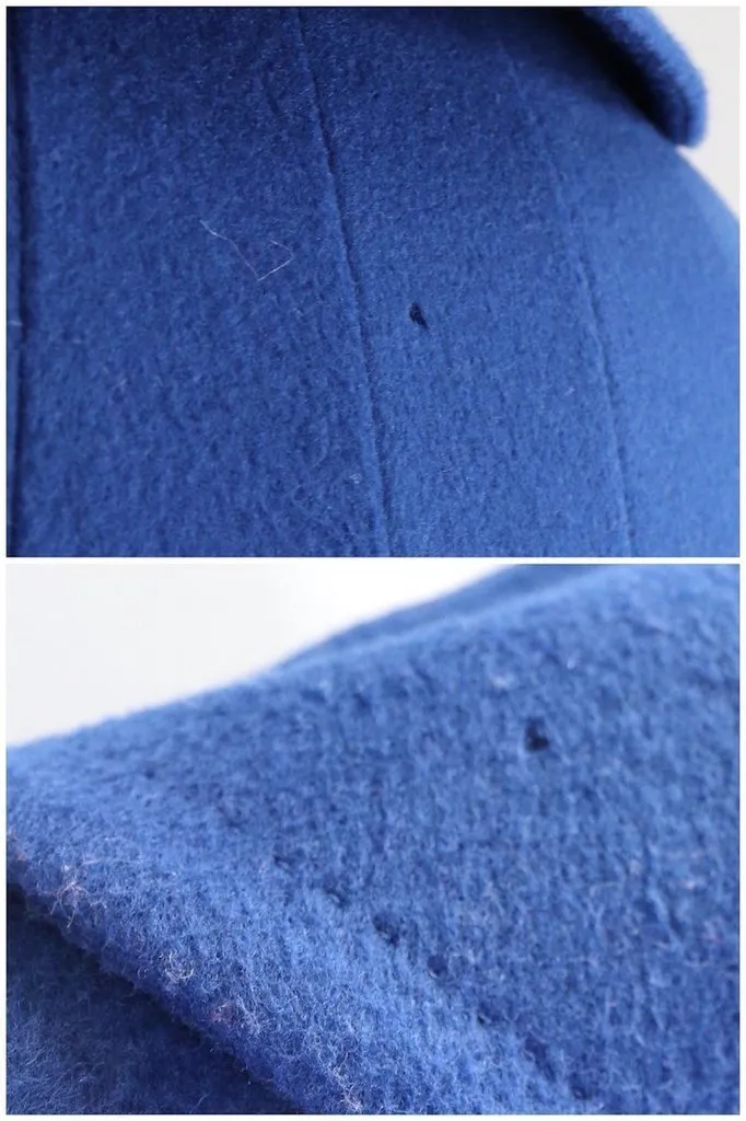 Vintage Blue Cashmere Wool Coat