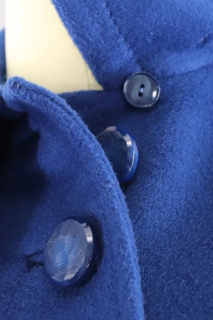 Vintage Blue Cashmere Wool Coat