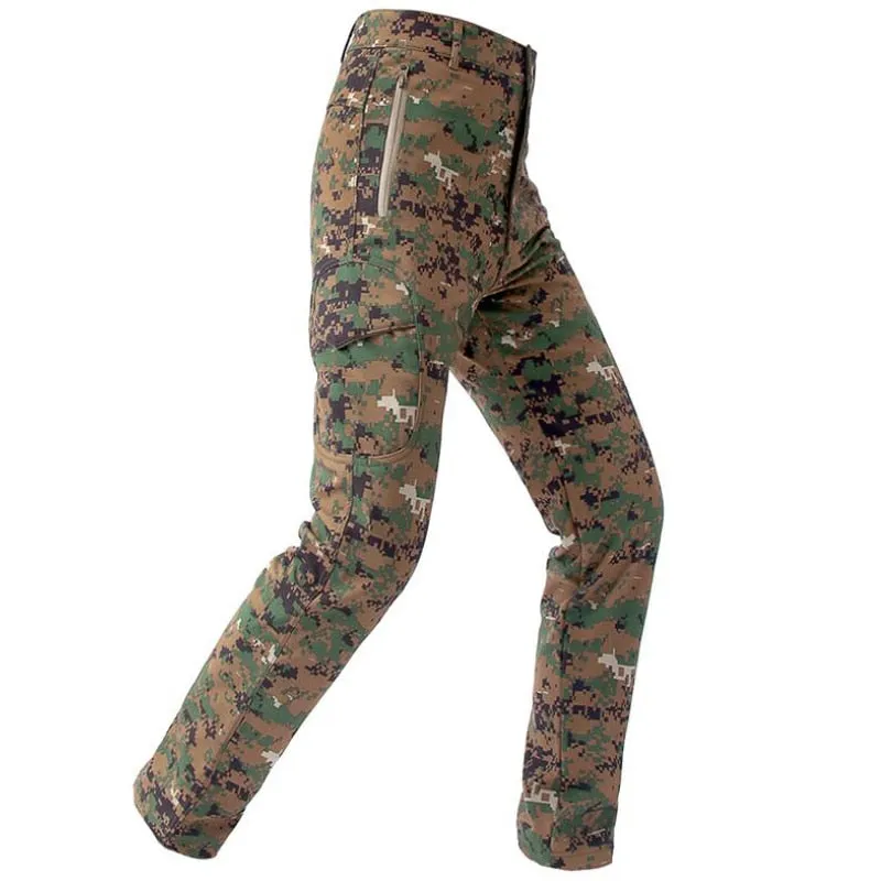 Winter Camping Hiking Pants Outdoor Thicken Fleece Thermal Military Tactical Trekking Trousers Climbing Hunting Sporting Pant