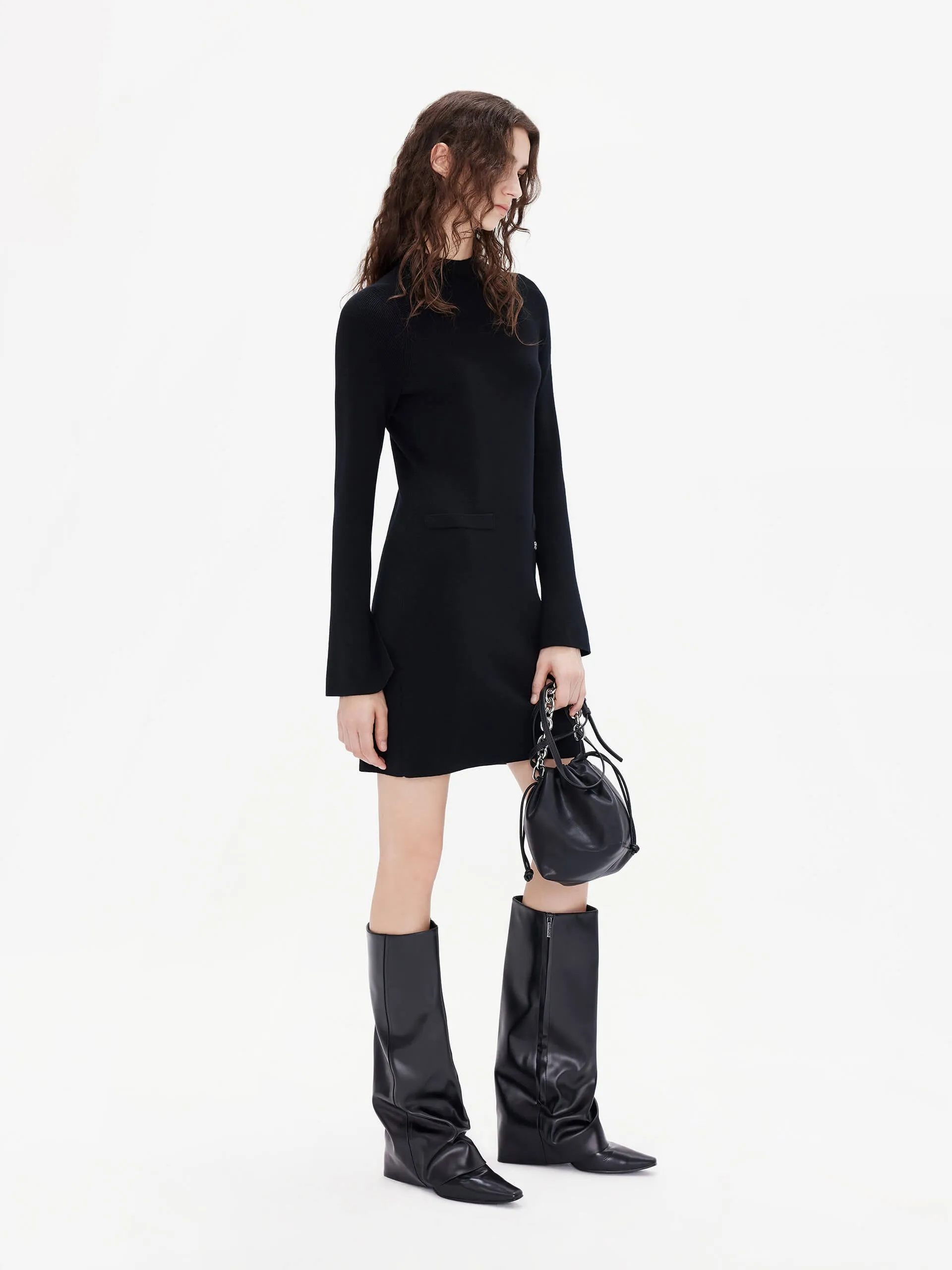 Wool Turtleneck Dress