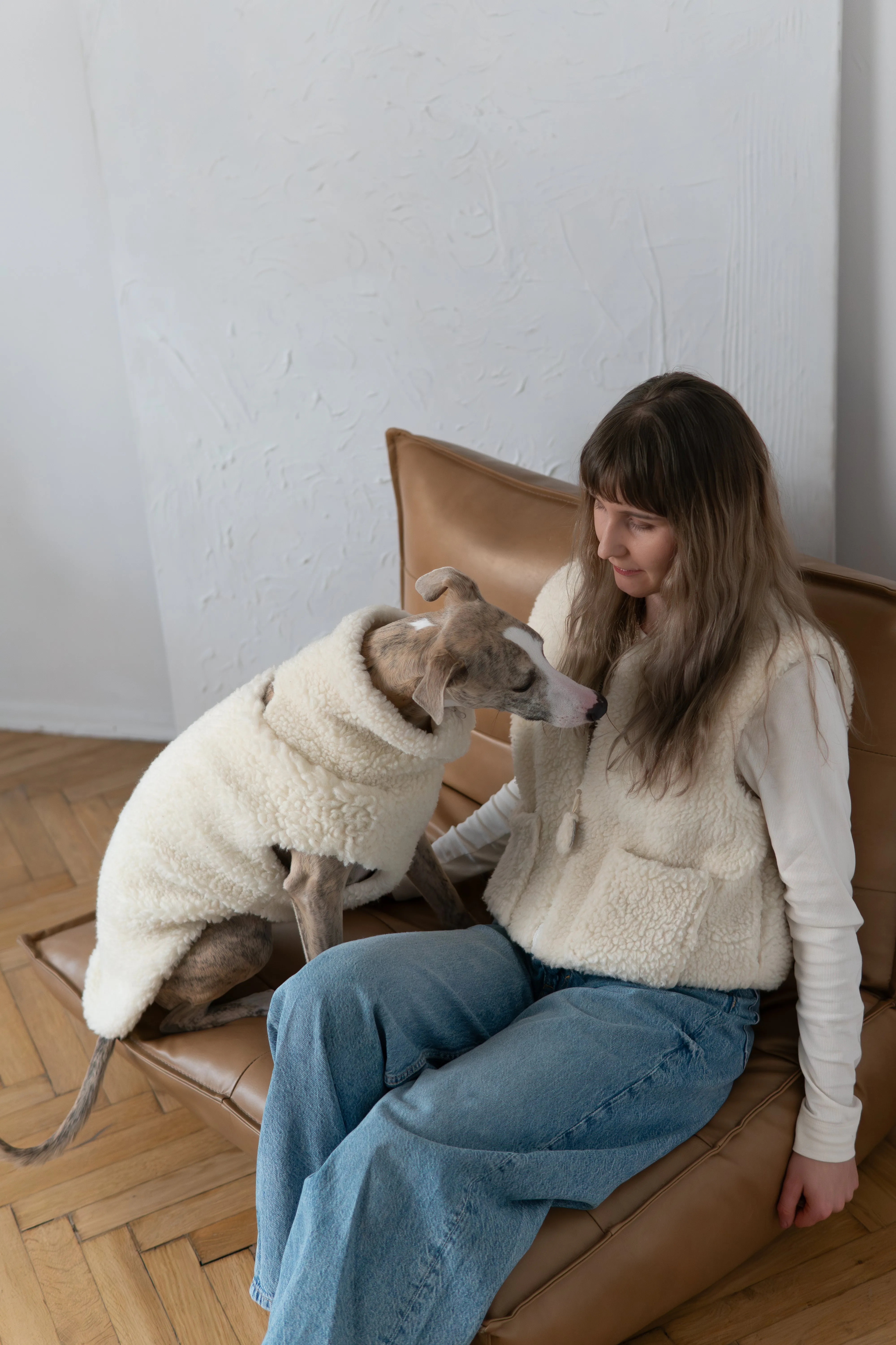 Woolen Dog Vest - Beige